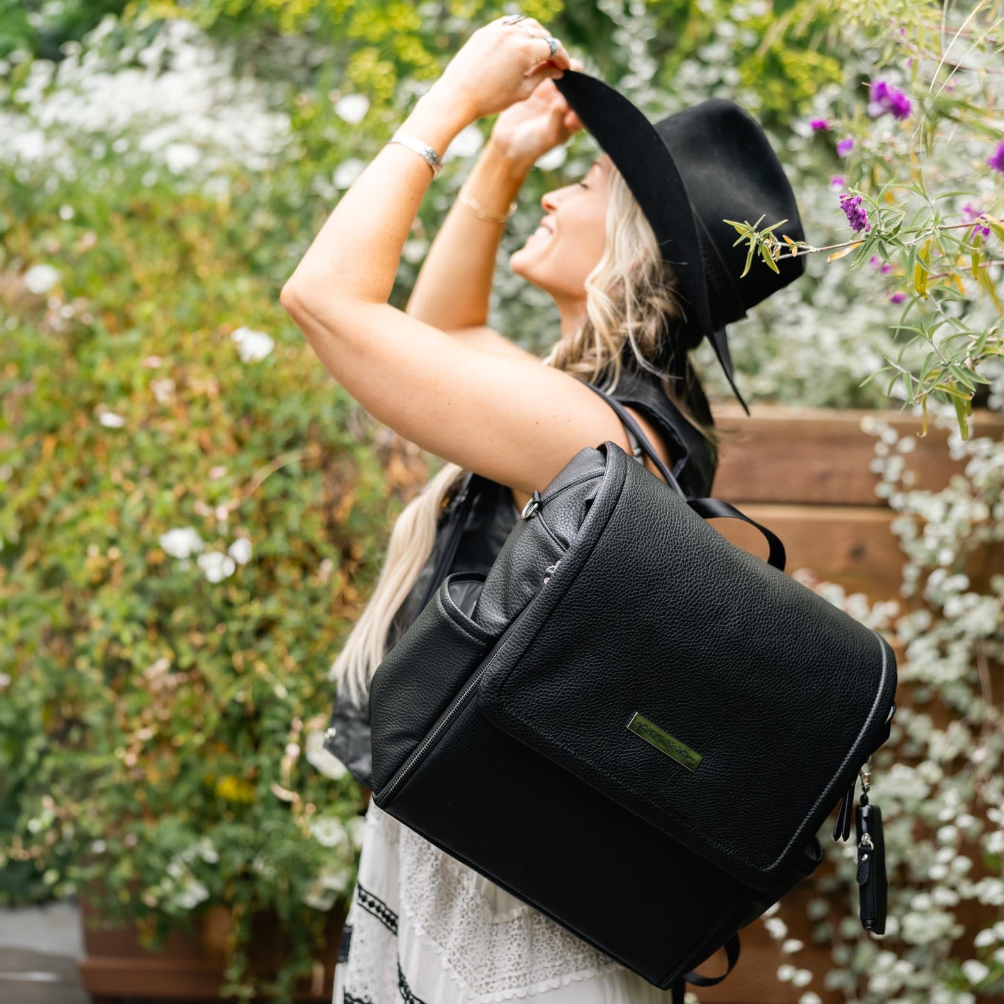 Petunia Pickle Bottom Boxy Backpack, Diaper Bag, Stylish Baby Bag, Spacious Backpack, On-The-Go Moms, Ebony