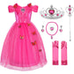 Jerrisapparel Flower Girls Dress Princess Costume Butterfly Girl (4 Years, Pink With Accessories)
