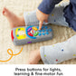 Fisher-Price Baby Learning Toy Laugh & Learn Puppys Remote Pretend TV Control with Music & Lights for Developmental Play Infants