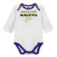 Nfl Baby Girls' 3Pc Bodysuit, Footed Pant, & Cap Set, Baltimore Ravens, 6-9 Months