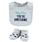 Hudson Baby Unisex Baby Cotton Bib And Sock Set, Boy Mothers Day, One Size