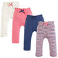Touched By Nature Unisex Baby Organic Cotton Pants, Coral Blue, 3-6 Months