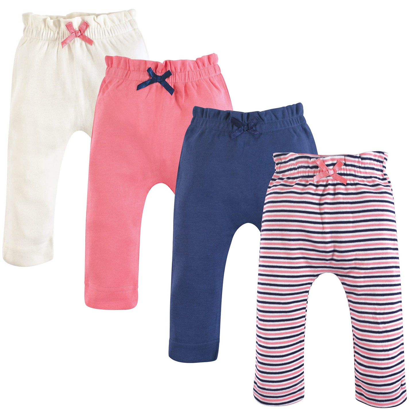 Touched By Nature Unisex Baby Organic Cotton Pants, Coral Blue, 3-6 Months