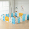 Bestgame Foldable Play Pen for Babies and Toddlers, 22 Panel Extra Large Baby Play Yard - Blue White