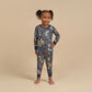 Modern Moments By Gerber Baby Hacci Snug Fit 2-Piece Pajama Set, Navy Floral, 3T
