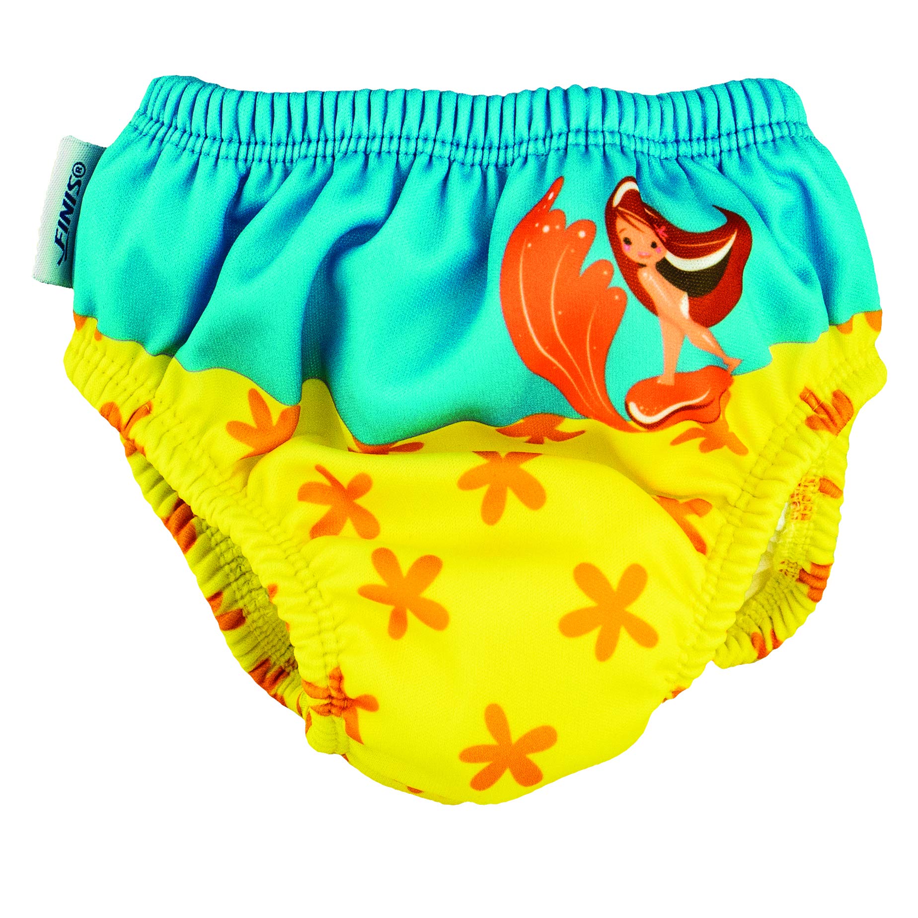 Finis Reusable Pool Swim Diaper For Babies Swimming Apparel, Starfish, 4T