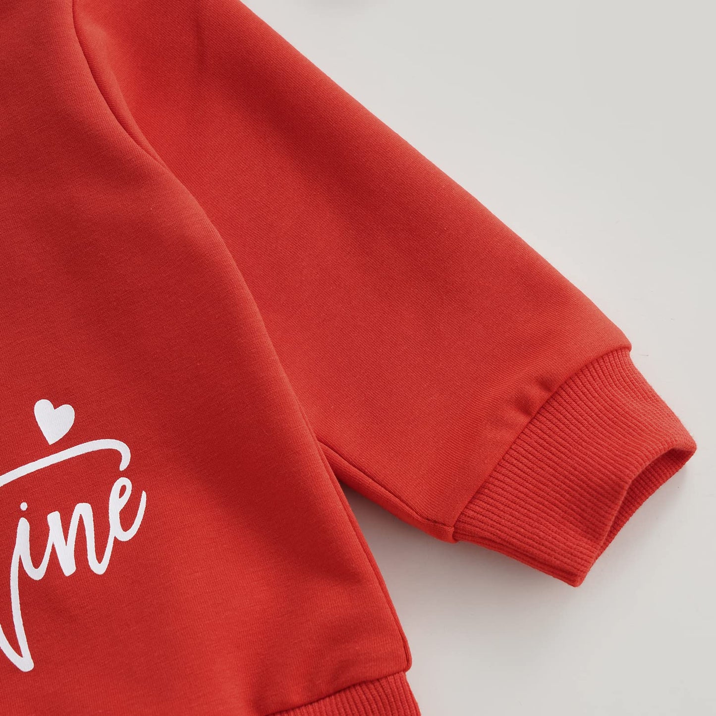 Infant Baby Girl Boy Valentine 'S Day Outfit Long Sleeve Crewneck Sweatshirt Pullover Tops Shirts Fall Winter Clothes (V-Red, 12