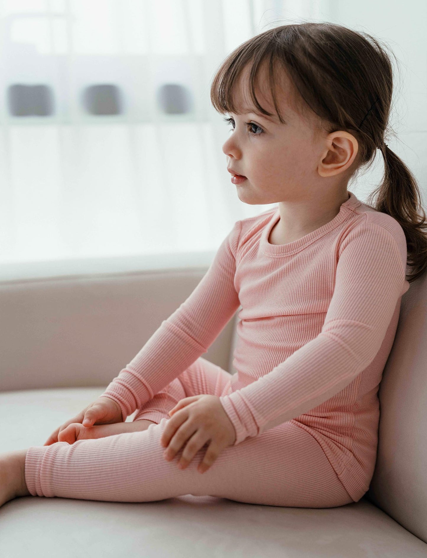 Avauma Baby Boys Girls Pajama Set Kids Toddler Snug Fit Ribbed Sleepwear Pjs For Daily Life Style (S/Pink(L))