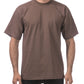 Pro Club Mens Heavyweight Cotton Short Sleeve Crew Neck T-Shirt, Brown, Large Tall