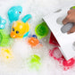 Bizzu Bath Toy Storage, Bath Toy Organizer, Bath Caddy With Handle, Quick Drying Bin & Scoop For Toddlers And Baby, White