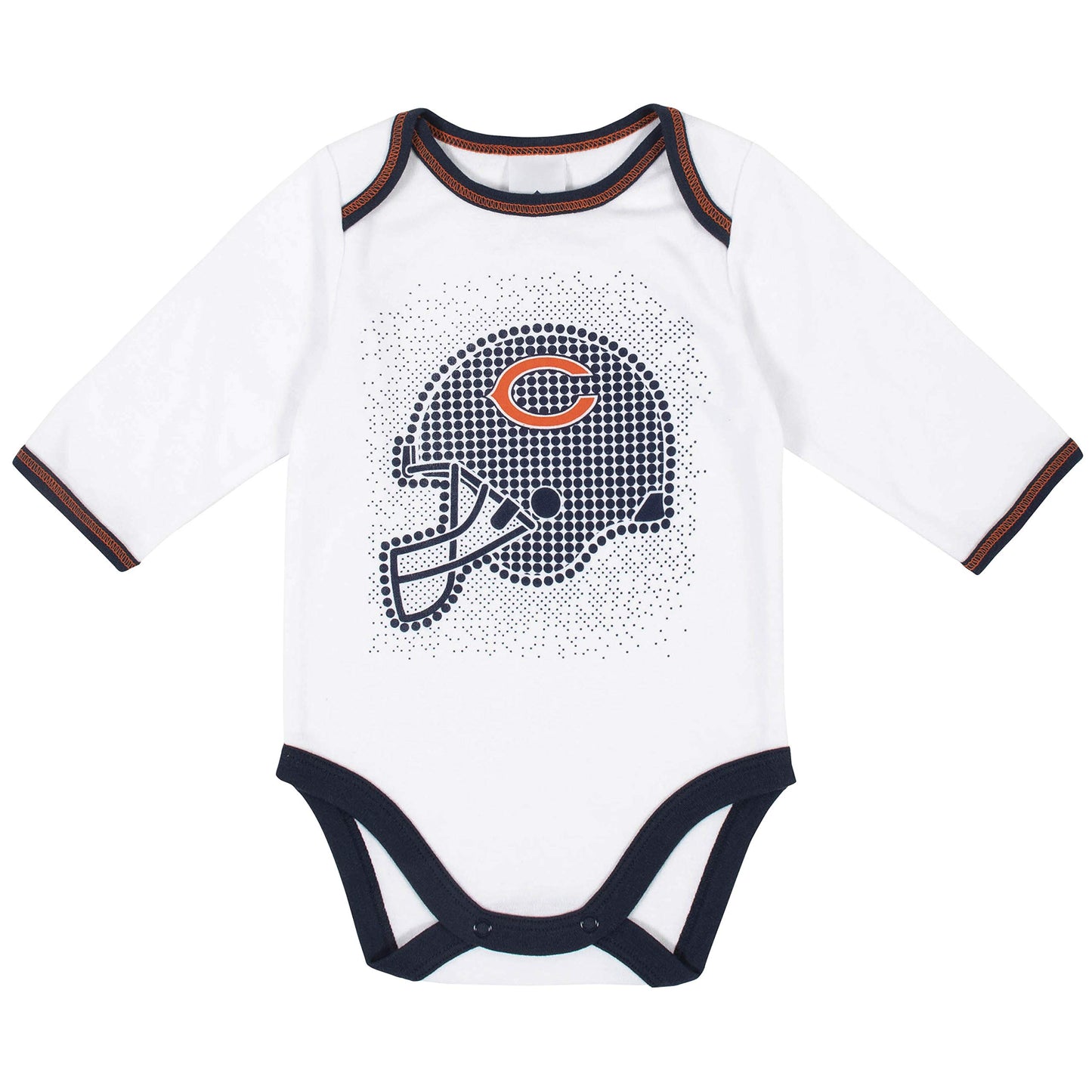 Gerber Nfl Chicago Bears 3 Pack Bodysuit Footed Pant And Cap Registry Gift Set, Navy/White Chicago Bears, 6-9M