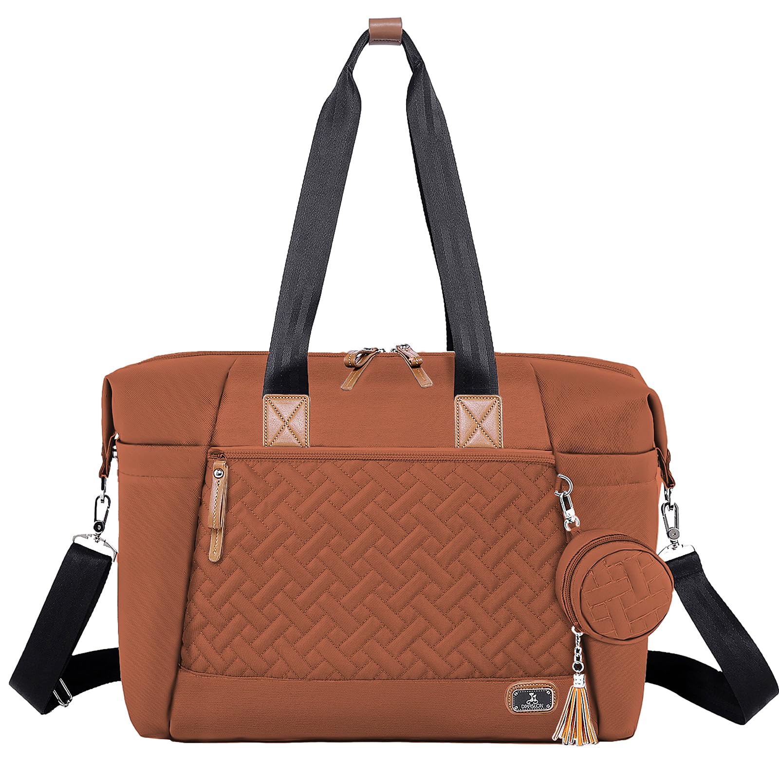 Dikaslon Diaper Bag, Large Travel Diaper Tote for Mom and Dad, Multifunction Baby Tote Bag for Boys and Girls with Pacifier Case
