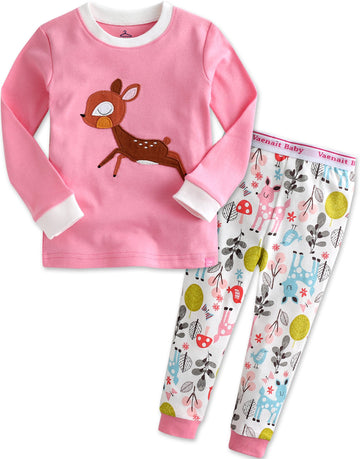 Vaenait Baby Kids Boys Girls Sleepwear Pajama 2Pcs Set Mini Bambi 12-18M/Xs