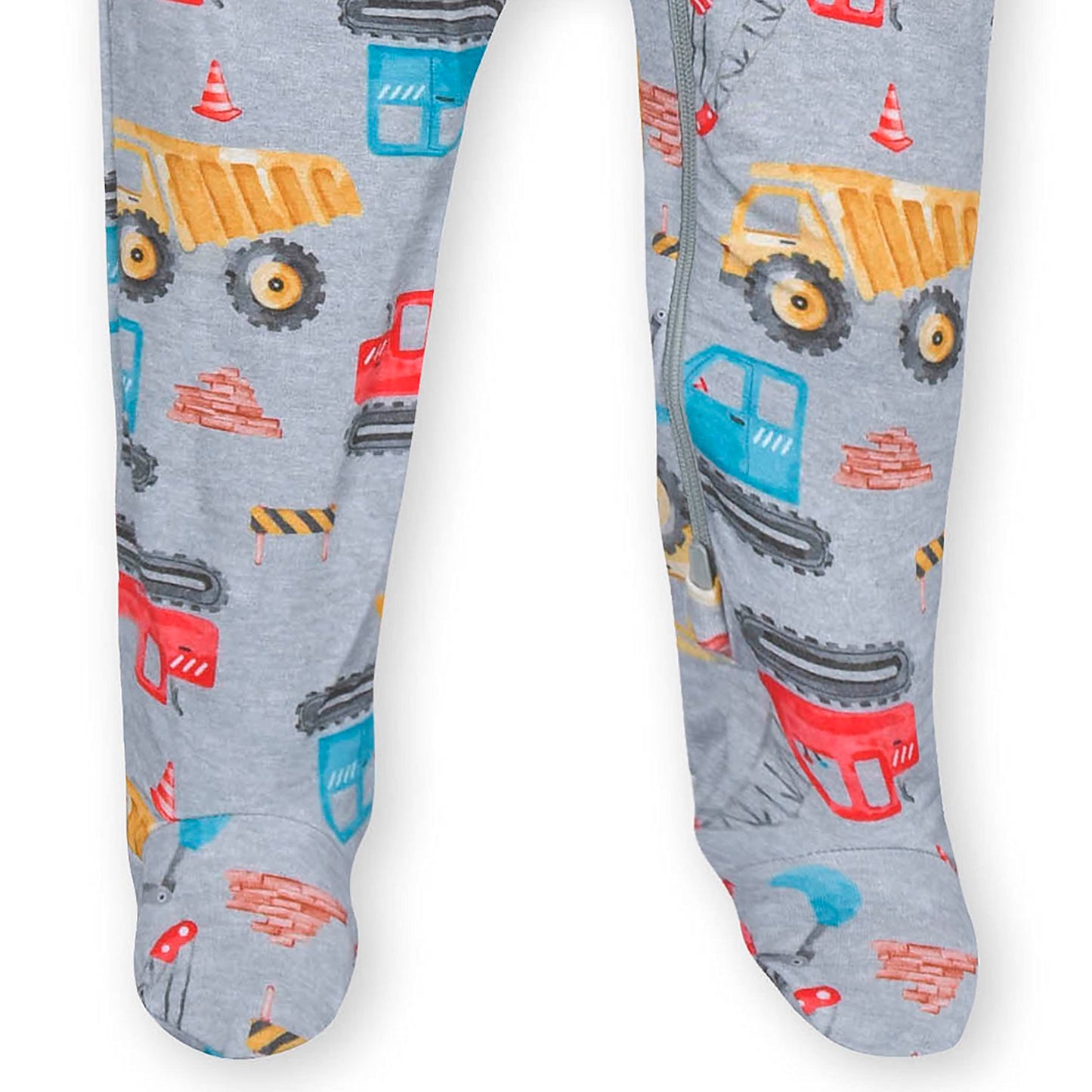 Gerber Unisex Baby Toddler Buttery Soft Snug Fit Footed Pajamas With Viscose Made From Eucalyptus, Construction, 18 Months