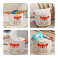 Toy Storage Baskets For Kids Cotton Rope Basket With 3D Fox Decor, Blanket Basket For Living Room Stuffed Animal Storage Basket