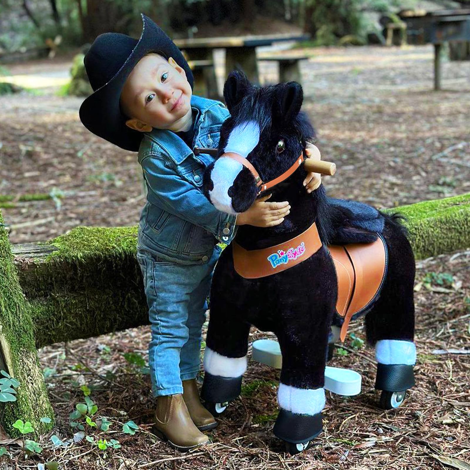 PonyCycle Ride on Toys Kids Riding Horse Ride-on Rocking Horse Pony Cycle for Toddlers Walking Animal Unicorn Toys Birthday Gift