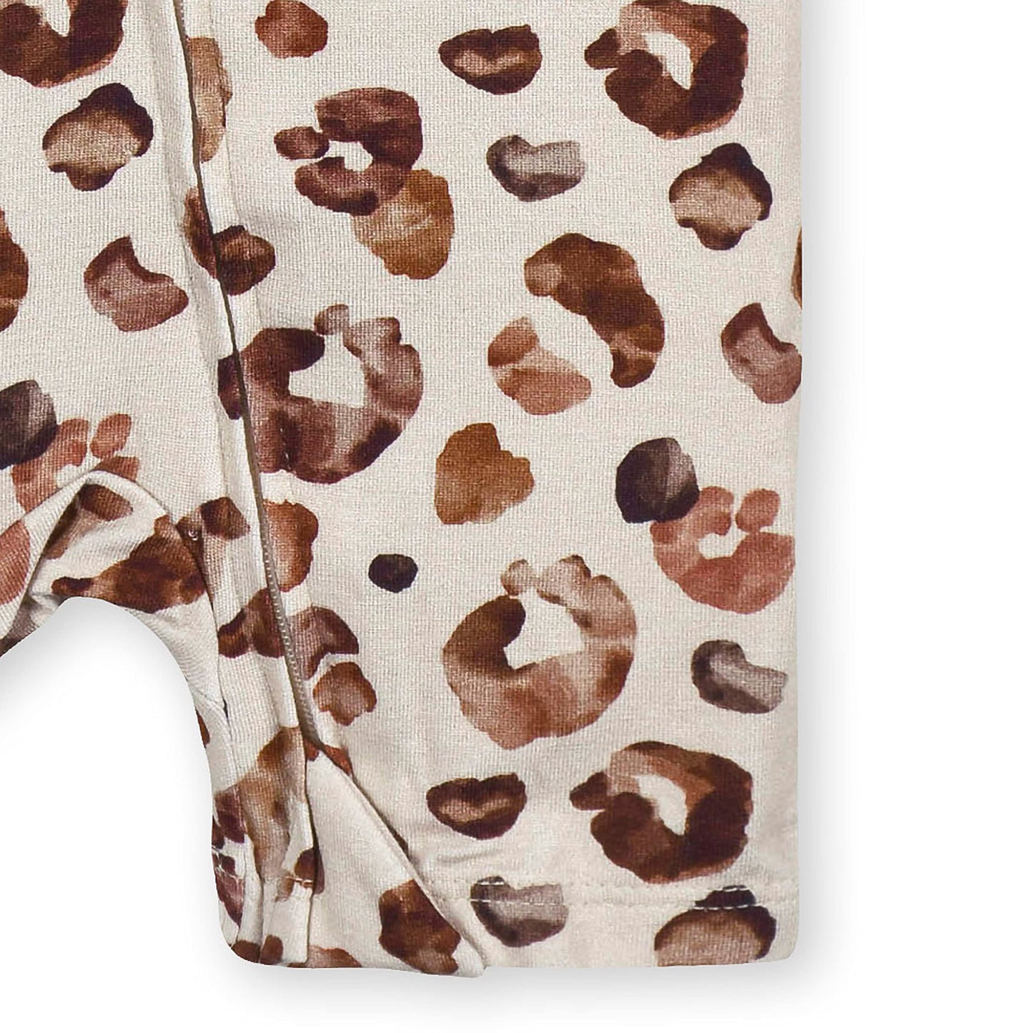 Gerber Unisex Baby Buttery Soft Short Sleeve Romper With Viscose Made From Eucalyptus, Leopard, 0-3 Months