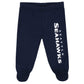 Gerber Nfl Seattle Seahawks 3 Pack Bodysuit Footed Pant And Cap Registry Gift Set, Blue/White Seattle Seahawks, 6-9M