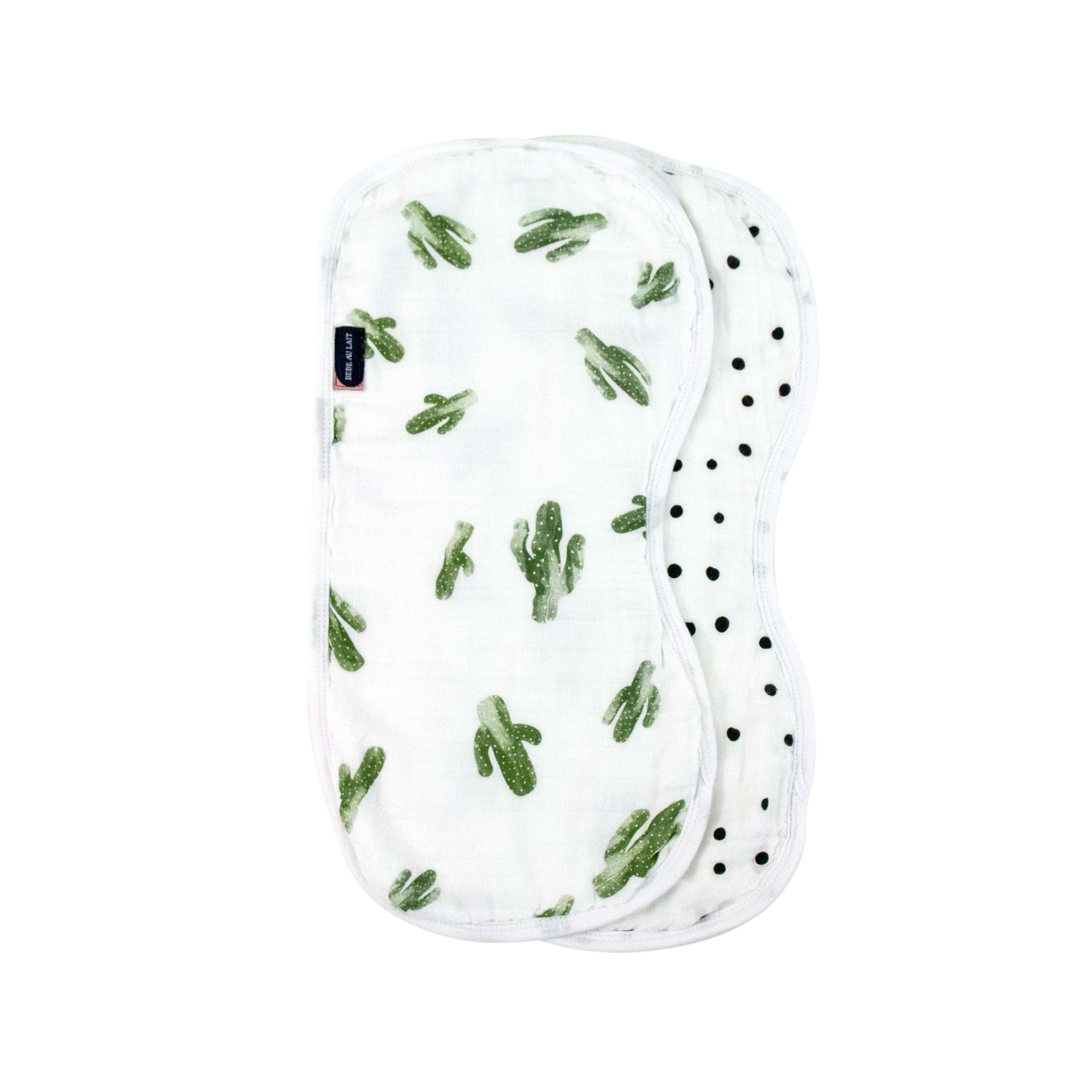 Bebe au Lait Oh So Soft Muslin Baby Burp Cloth Set, Saguaro and Dottie ...