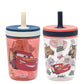 Zak Designs Disney Pixar Cars Kelso Toddler Tumblers For Travel or At Home, 15oz 2-Pack Durable Plastic Sippy Cups With Leak-Pro