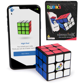 Rubiks Cube, The Original Rubiks Cube ConnectedX, Bluetooth-Enabled 3x3 Speed Cube with Guided Learning App for Beginners, Brai