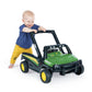 Bright Starts John Deere 4-in-1 Gator Green Baby Activity Center & Push Walker with Removable Interactive Steering Wheel Toy, 6