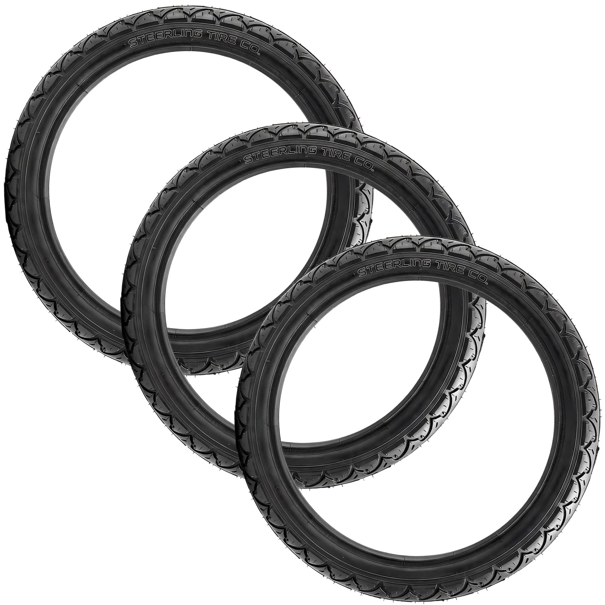 Three 16-Inch Tire Replacements for Jogging Strollers Like BOB Ironman & Bike Trailers Including Allen Sport, Burley and Instep 