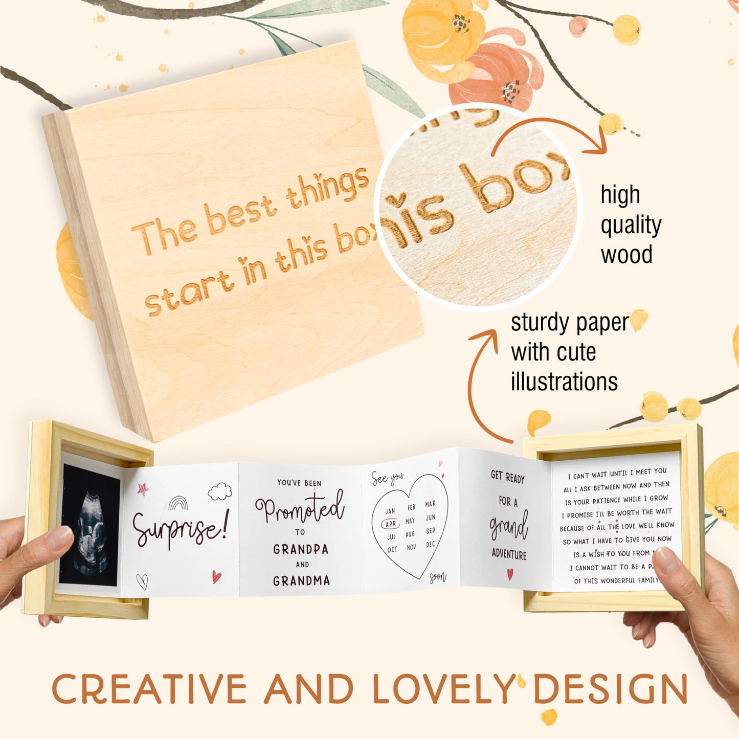97 Decor Grandparents Baby Announcement Gifts - Pregnancy Announcement For Grandparents - Pregnancy Reveal Grandparents Ideas, N
