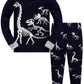 Boys Glow In The Dark Pajamas Dinosaurs Pjs 100% Cotton Toddler 2 Piece Sleepwear Kids Clothes Set T-Rex Outfits Dino Shirt 10T
