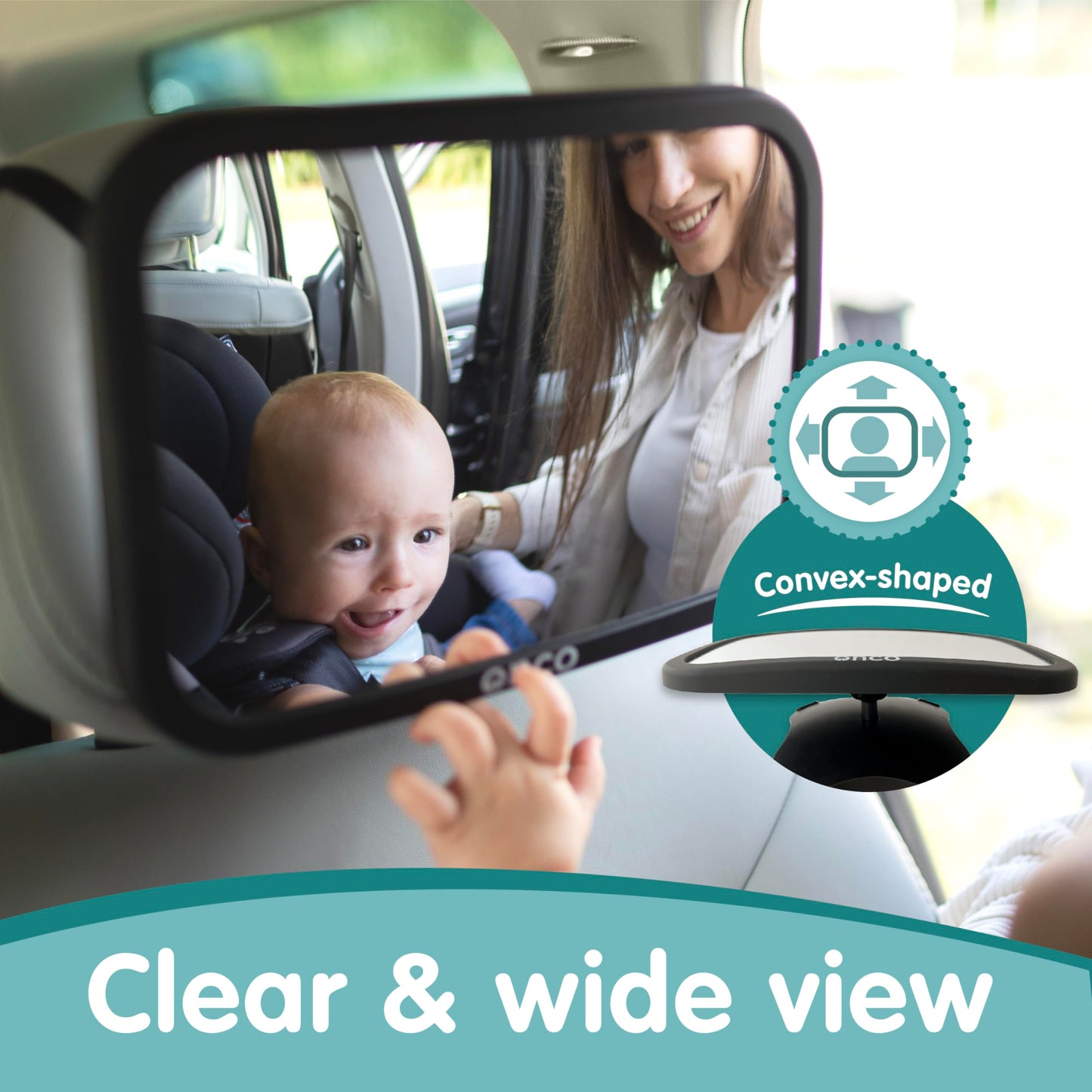 Onco Baby Car Mirror & Car Window Shades Bundle (18.9    12') - Upf 50+ Car Window Shade For Baby