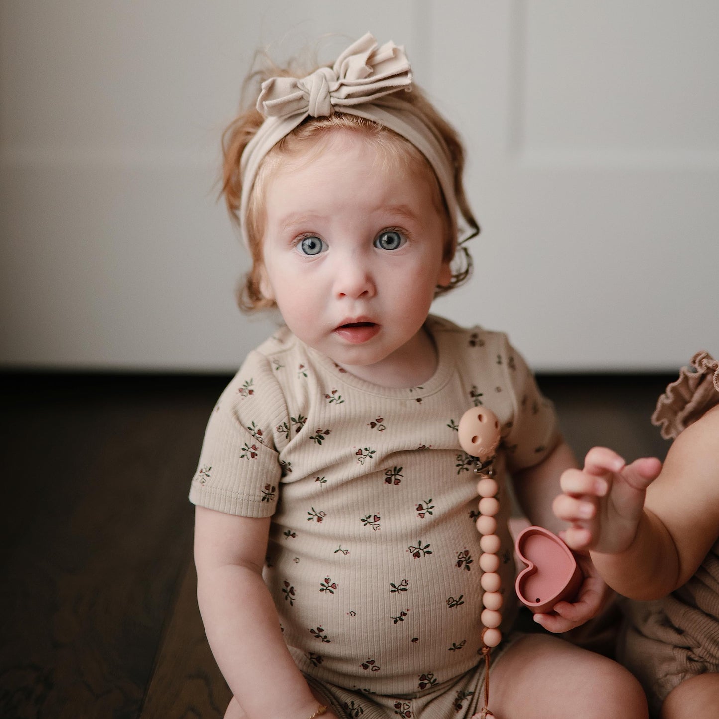 mushie 100% Silicone Baby Pacifier Clip BPA Free | Hera (Blush)