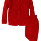 G218 Boys 2 Piece Suit Set Toddler To Teen (7, Red)