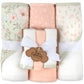 Hooded Baby Bath Towel and Washcloth 6 Piece Set for Newborns, Infants & Toddlers, Boys & Girls Baby Hooded Towels Set Floral Pi