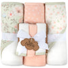 Hooded Baby Bath Towel and Washcloth 6 Piece Set for Newborns, Infants & Toddlers, Boys & Girls Baby Hooded Towels Set Floral Pi