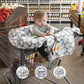 Boppy Preferred Shopping Cart And High Chair Cover With Storage Pouch, Gray Jumbo Dots With Changeable Slideline Toy, Plush Mink