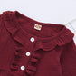 18 Months Girl Clothes 2T Toddler Baby Girl Outfits Ruffle Sleeve Top Blue Ripped Denim Jeans Boutique Baby Girl Clothes 18-24 M