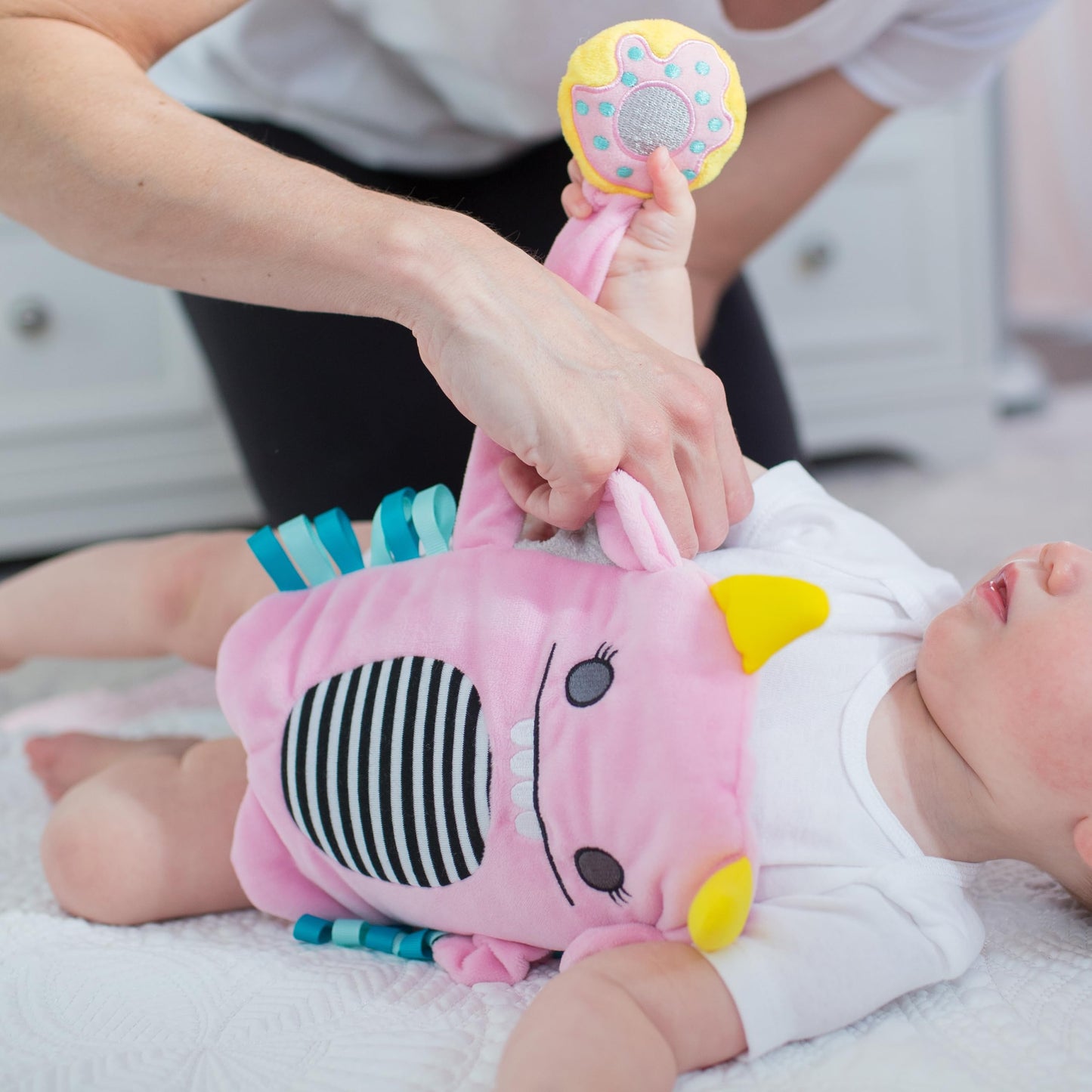 Dr. Brown'S Gripebelt Heated Belly Band, Soothe Baby'S Tummy With Gentle Warmth And Compression, Monster, 3M+, Pink