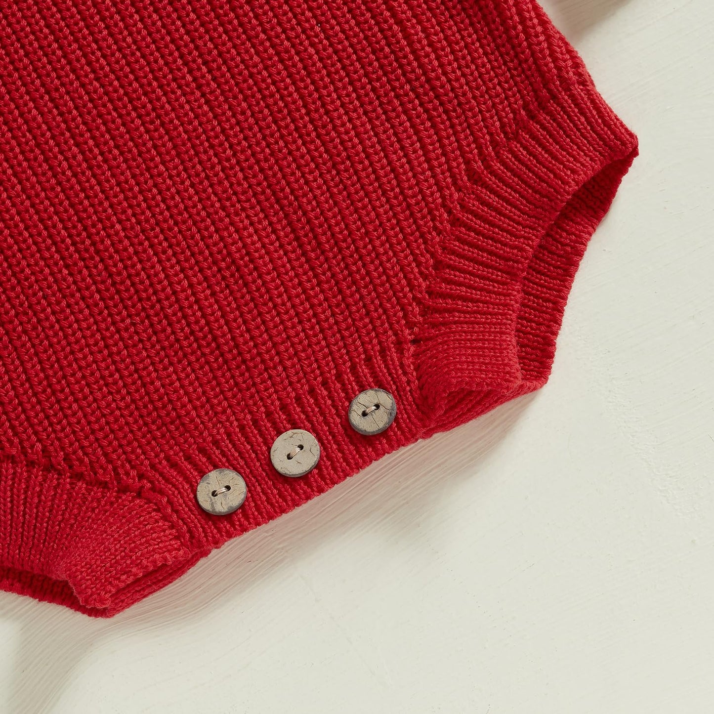 Adobabirl My First Valentines Day Baby Outfit Girl Boy Knit Sweater Bubble Romper Long Sleeve Jumpsuit Fall Winter Outfit (F Lov