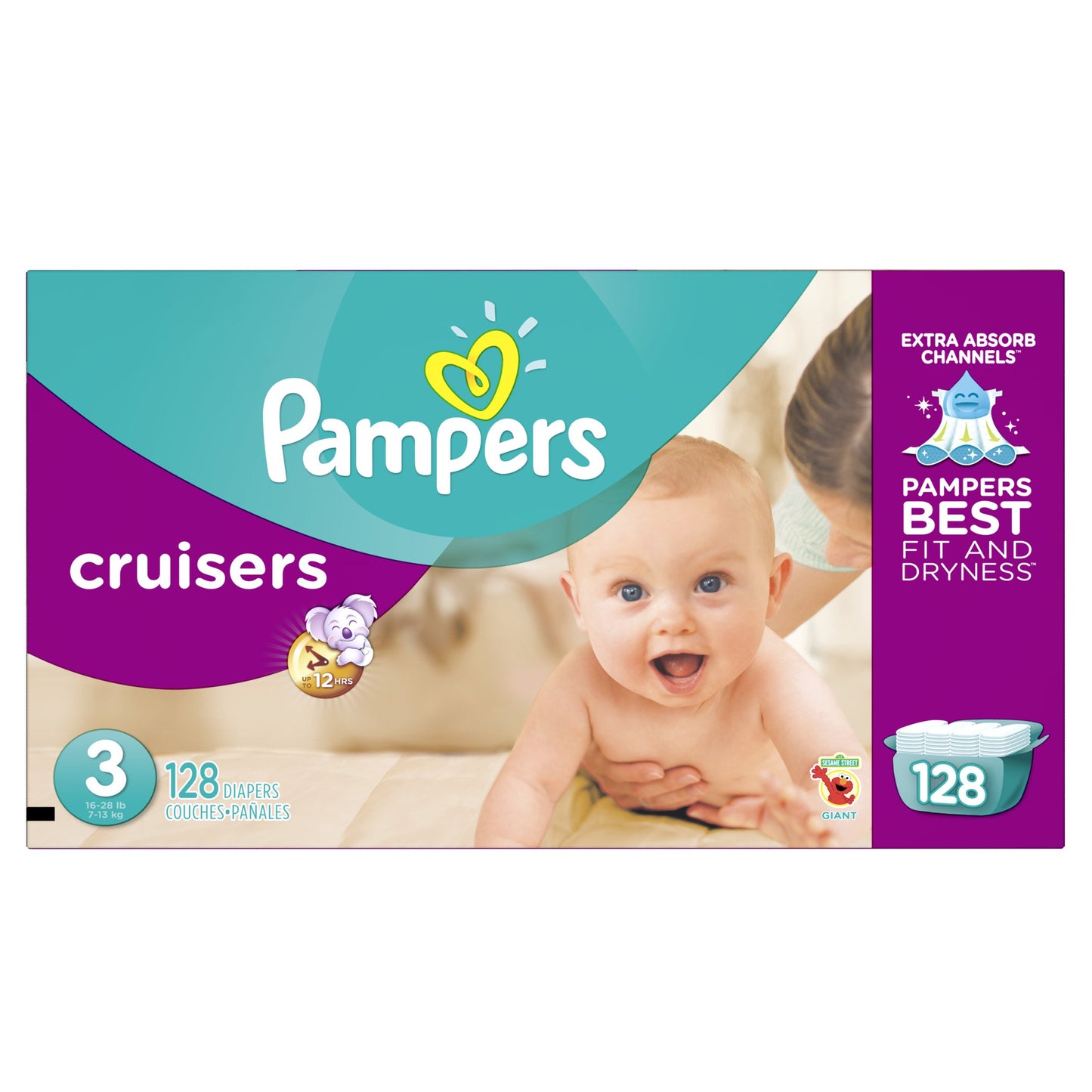 Pampers Cruisers Diapers - Size 3-128 ct