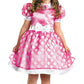 Disney Minnie Mouse Pink Dress Costume for Girls, Official Disney Costume, Todder Size Large (4-6x)