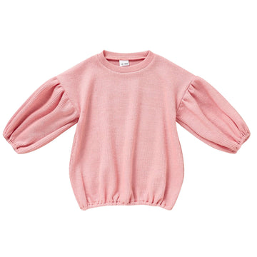 Toddler Baby Girl Sweater Round Neck Loose Long Sleeve Candy Color Knitted Pullover Tops Autumn Winter Sweatshirt (Pink #2, 12-1