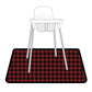 Bapronbaby Red Buffalo Plaid Splash Mat - Waterproof Catch-All For Under High Chairs, Floors, Tables, Playtime Or Arts & Crafts