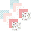 Hudson Baby Unisex Baby Flannel Cotton Washcloths, Hummingbird Garden 10 Pack, One Size