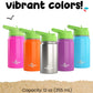 Kids Water Bottle - 12Oz Purple  Leak Proof With Straw & Handle  24 Hours Cold  Insulated, Double Wall Stainless Steel  Easy Sip