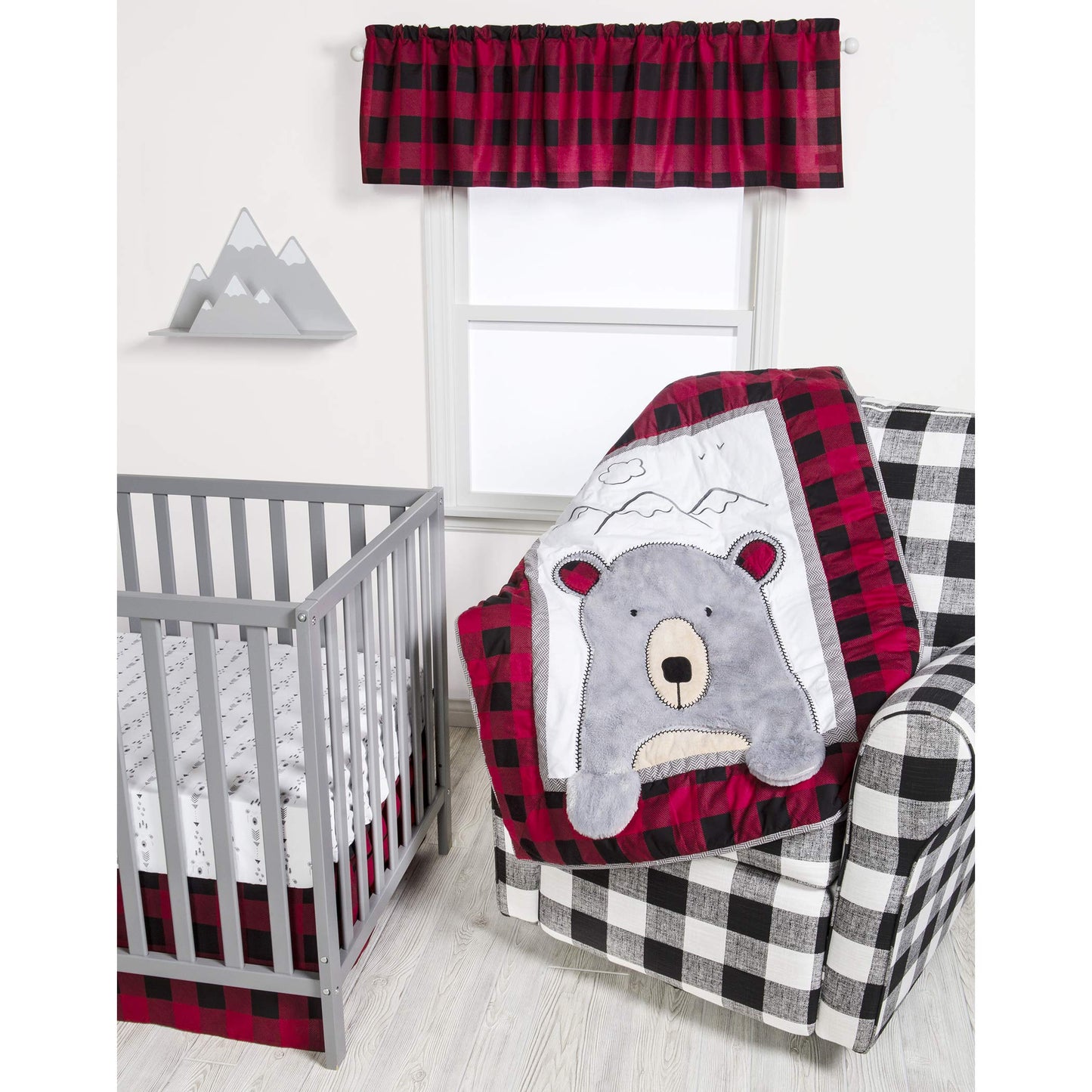 Trend Lab Red And Black Buffalo Check Hamper Sets, Multi