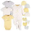 Gerber Baby Boys And Girls 12 Piece Layette Gift Set, Yellow Celestial, 3-6 Months
