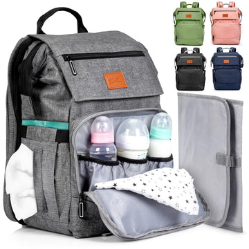 Pillani Baby Diaper Bag Backpack - Baby Bag For Boys & Girls, Diaper Backpack - Large Travel Diaper Bags For Baby Girl W/Changin