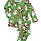 Saras Prints Girls Big Cozy Ruffled Relaxed Fit Pajama Set, North Pole Fun, 12M