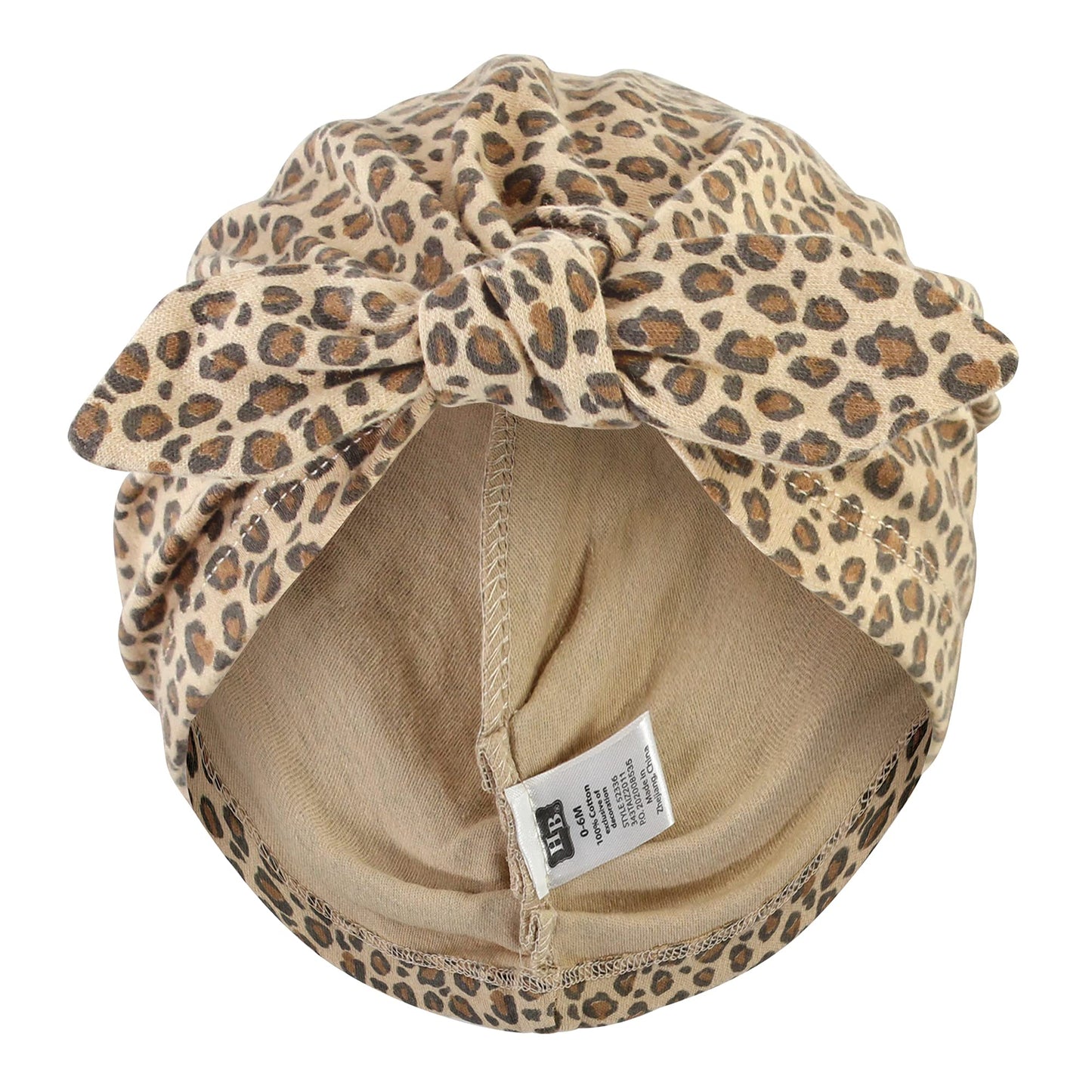 Hudson Baby Unisex Baby Turban Cotton Headwraps Headband, Leopard, One Size Us