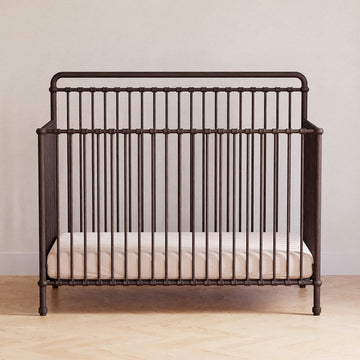 Namesake Winston 4-In-1 Convertible Metal Crib In Vintage Iron, Greenguard Gold Certified